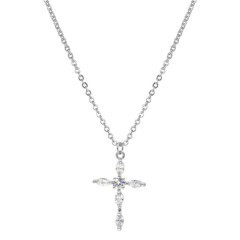 17747   Cubic Zirconia cross pendant necklace