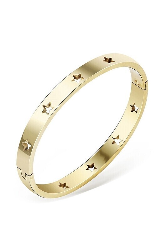 B2332   Hollow Star Stainless Steel Bracelets