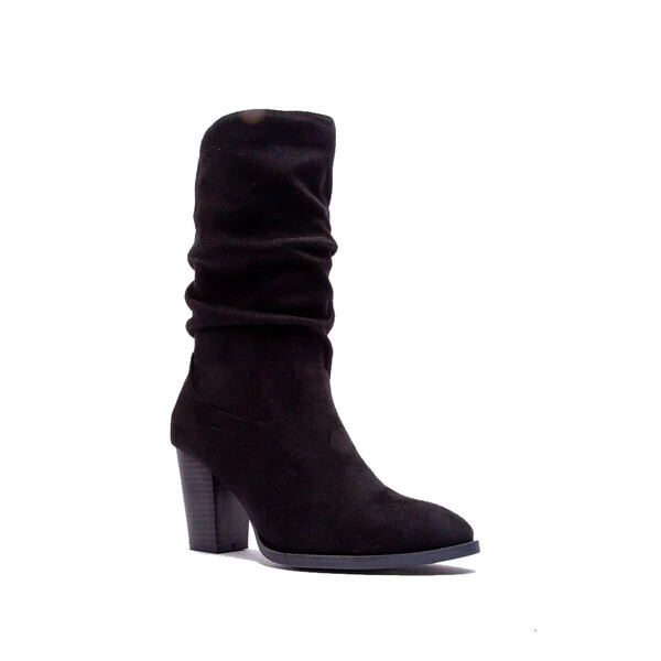 Tiber-61 Slouchie High Heeled Boots, Color: Black, Size: 5.5