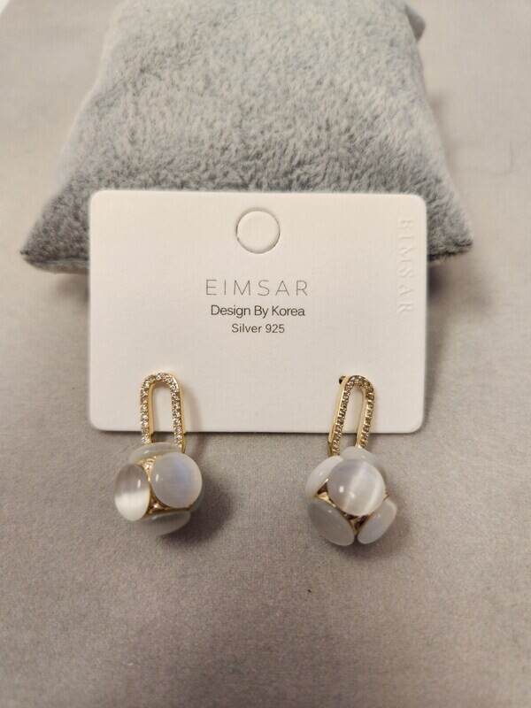 EH21639   Dangling Opal Big   Gold