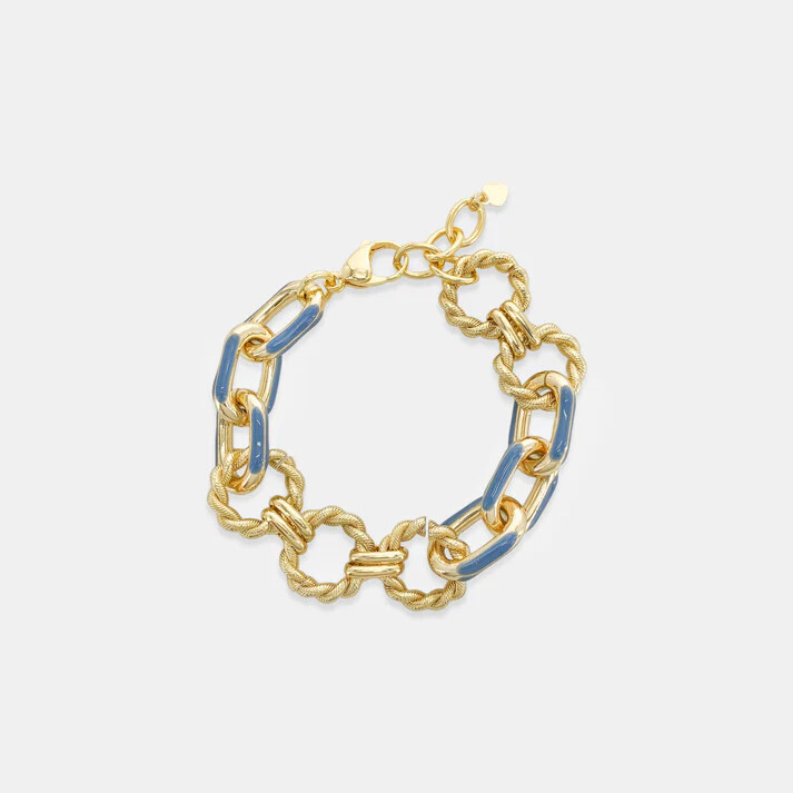 ABR118   Enamel Bracelet   Denim