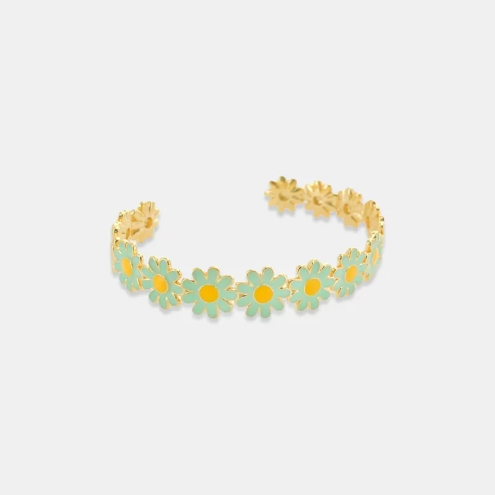 LBR170   Daisy Cuff Bracelet