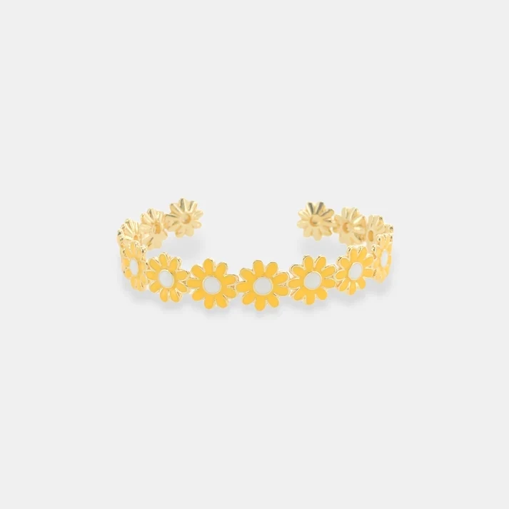 LBR170   Daisy Cuff Bracelet