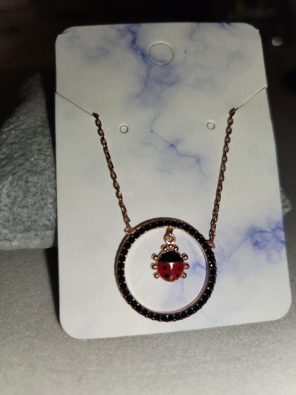 Gold Lil Lady Bug Circled