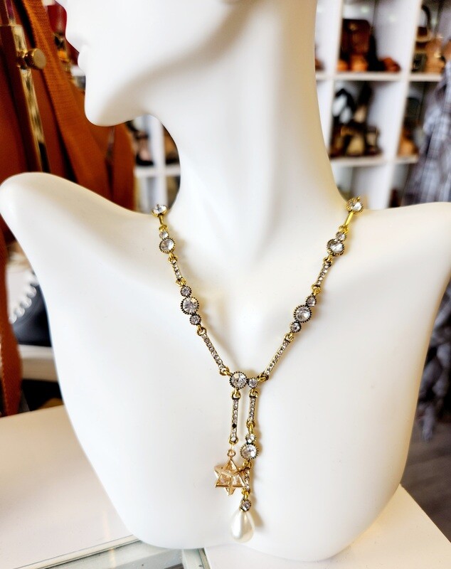 HF1510175   Constellation Star and Opal Necklace   Gold