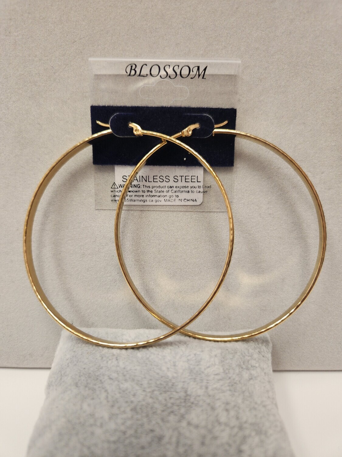IER-4400   70MM Hoop Earrings, Color: Gold