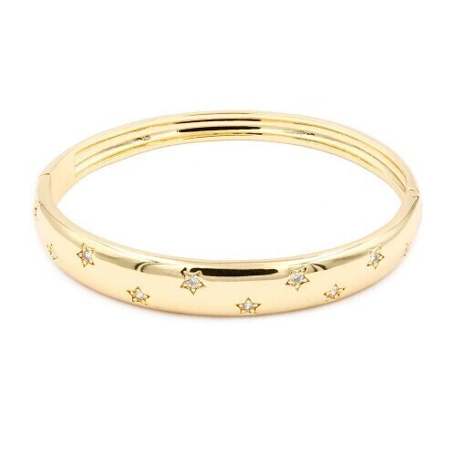 JH729    Star Bangles with Cubic Zirconia