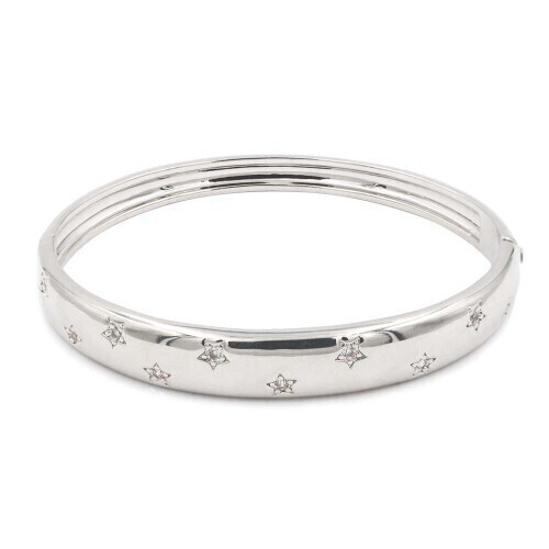 JH729    Star Bangles with Cubic Zirconia