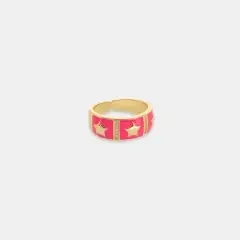 LRN196   Enamel Star Ring