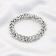 MBR -5469   Rhinestone Metal Bracelet