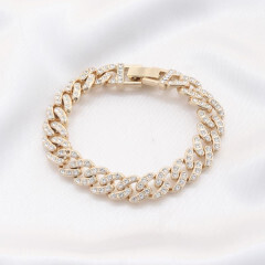 MBR -5469   Rhinestone Metal Bracelet