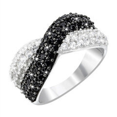R1659   Across Rhinestone Alloy Rings