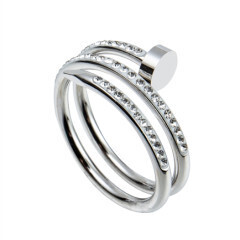 R2142   Nail Three Laps Rhinestone Stainless