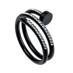 R2142   Nail Three Laps Rhinestone Stainless
