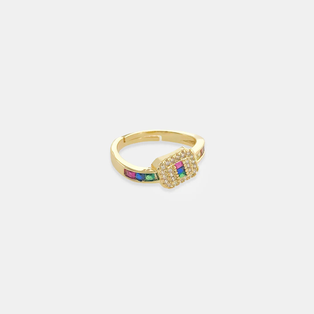 LRN227   Wavy CZ Ring