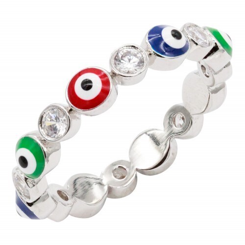 RF320    Gold Plated Evil Eye Rings    