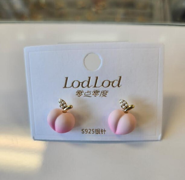 SAD0172   Peach Earrings   Gold