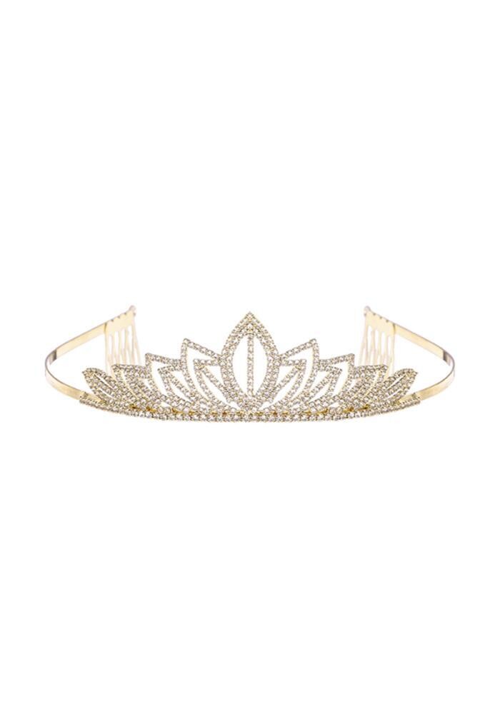 60749 Rhinestone Tiara, Color: Gold