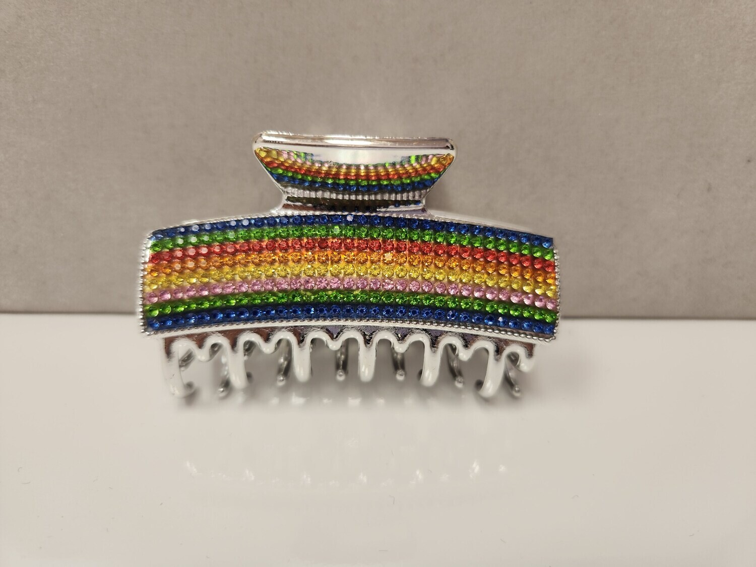 Rainbow Hair Clips, Color: Silver