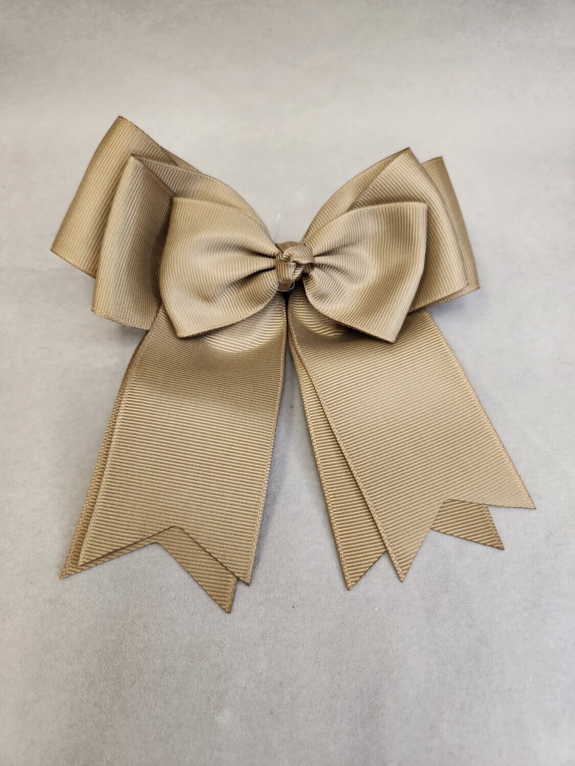 Hair Bows Solid Colors with Tails, Color: Taupe