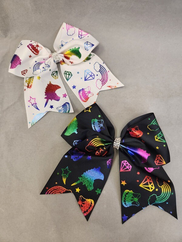 Hair Bows  Holographic Rainbows and Unicorns
