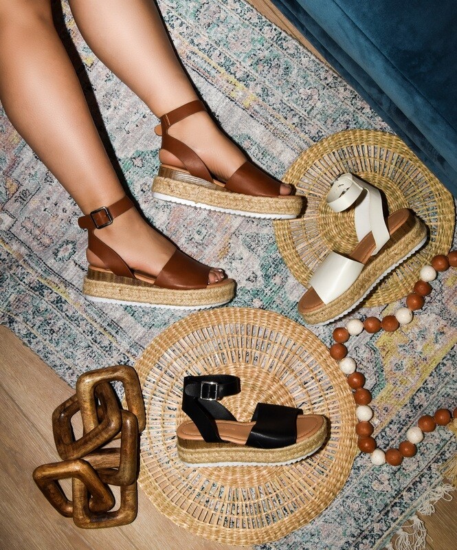 Klara-31   Wide Single Band Ankle Strap Sandal