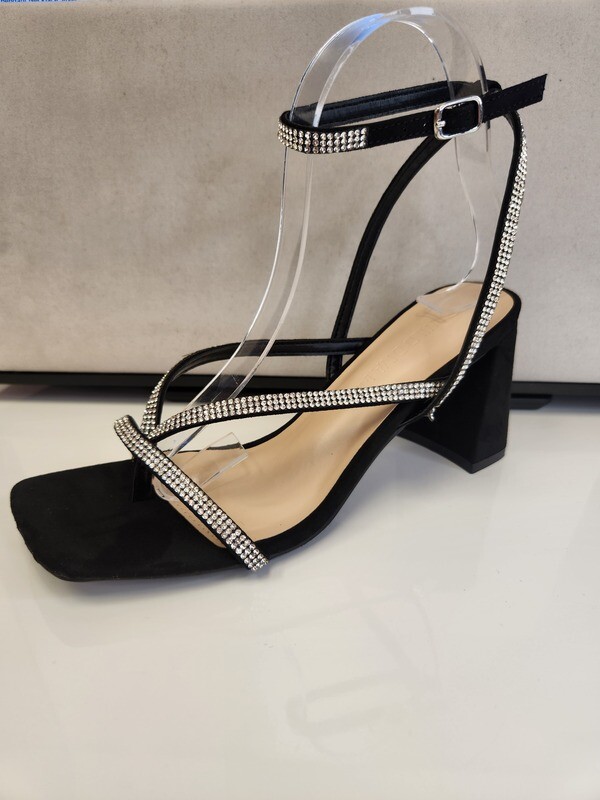 Vana-20   Rhinestone Strappy Open Toe Heel