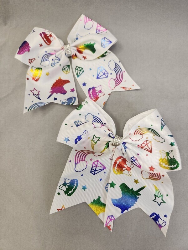 Hair Bows  Holographic Rainbows and Unicorns