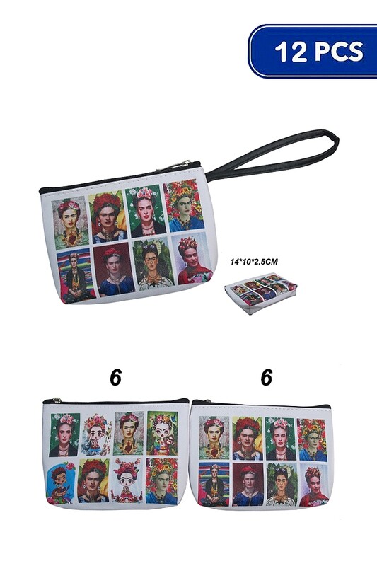 Frida Kahlo Multi Print Hand Strap Coin Purse