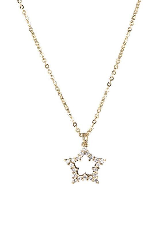 Cubic Zirconia Star Shaped Necklace