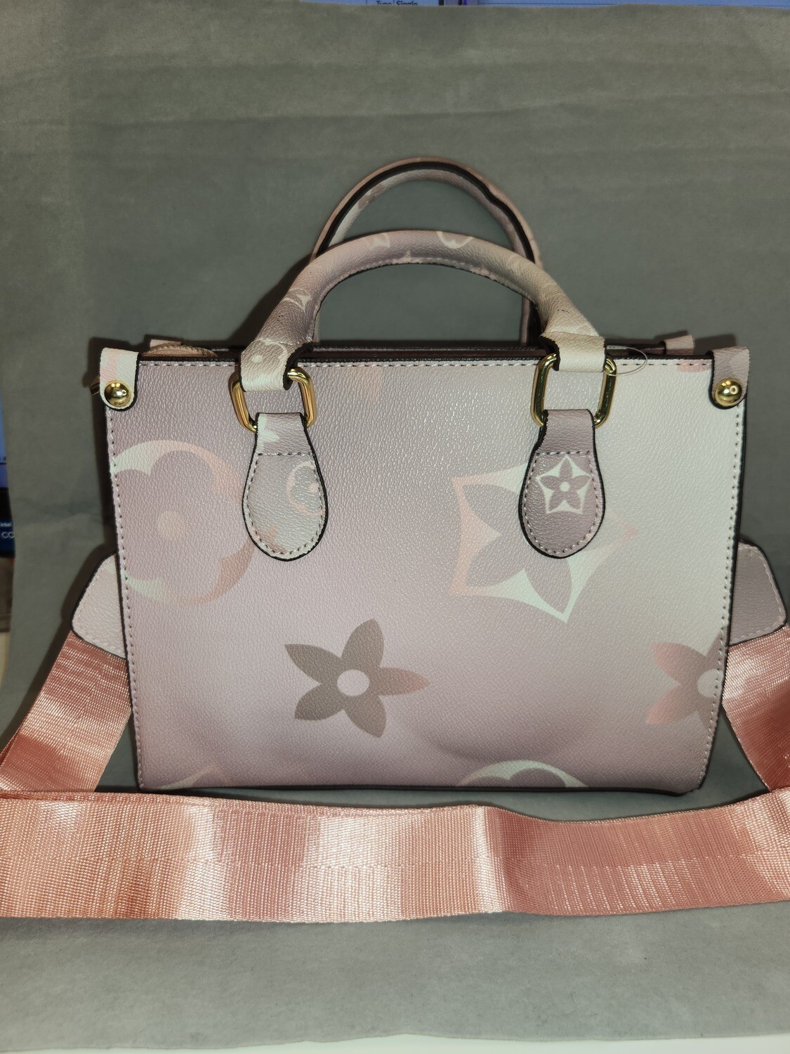 ABG-723 Mini Monogram Tote, Color: White
