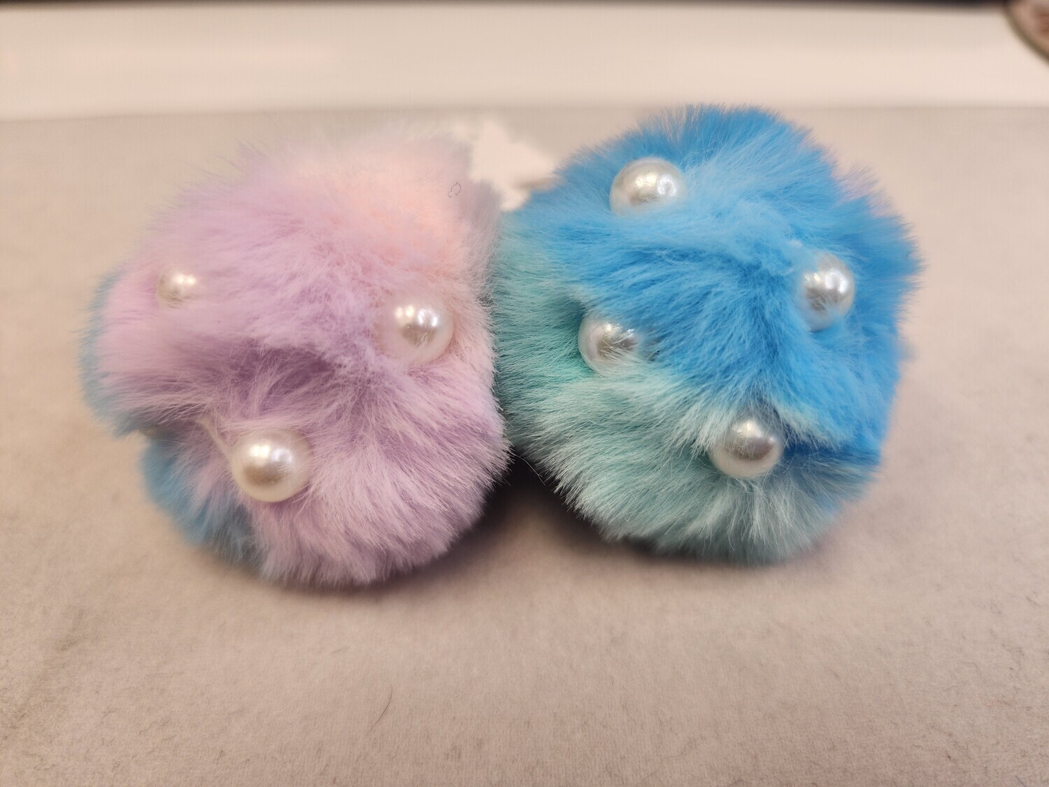 HPK-0452    Pearl Pom Hair Tie Set, Color: Pastel