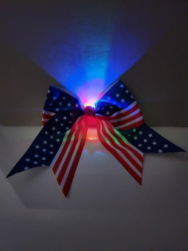 Hair Bow    Light Up 4th of July