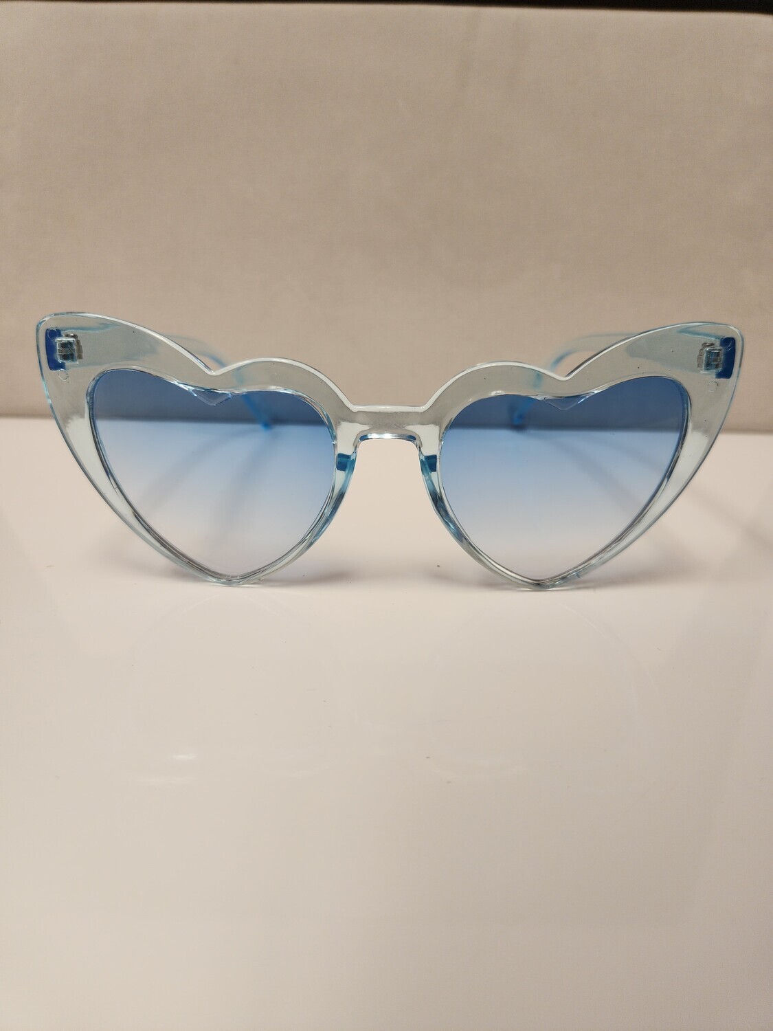 Monochromatic Crystal Color Cat Eye Sunglasses    , Color: Blue