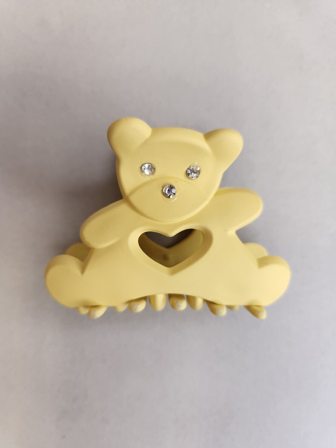 Teddy Bear Hair Clips   , Color: Yellow