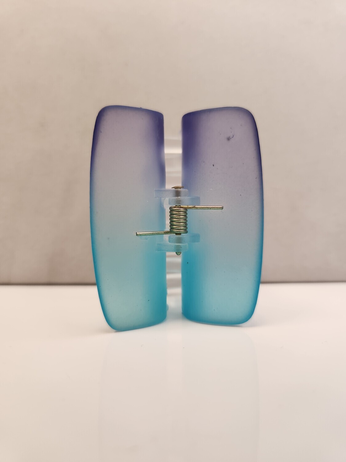 Fashion Rectangle Hair Clip Claw   2Tone, Color: Teal/Purple