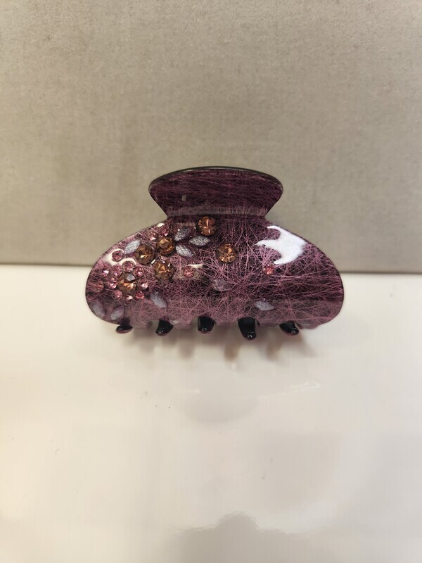 Acrylic Medium Hair Clips   Spun Sugar