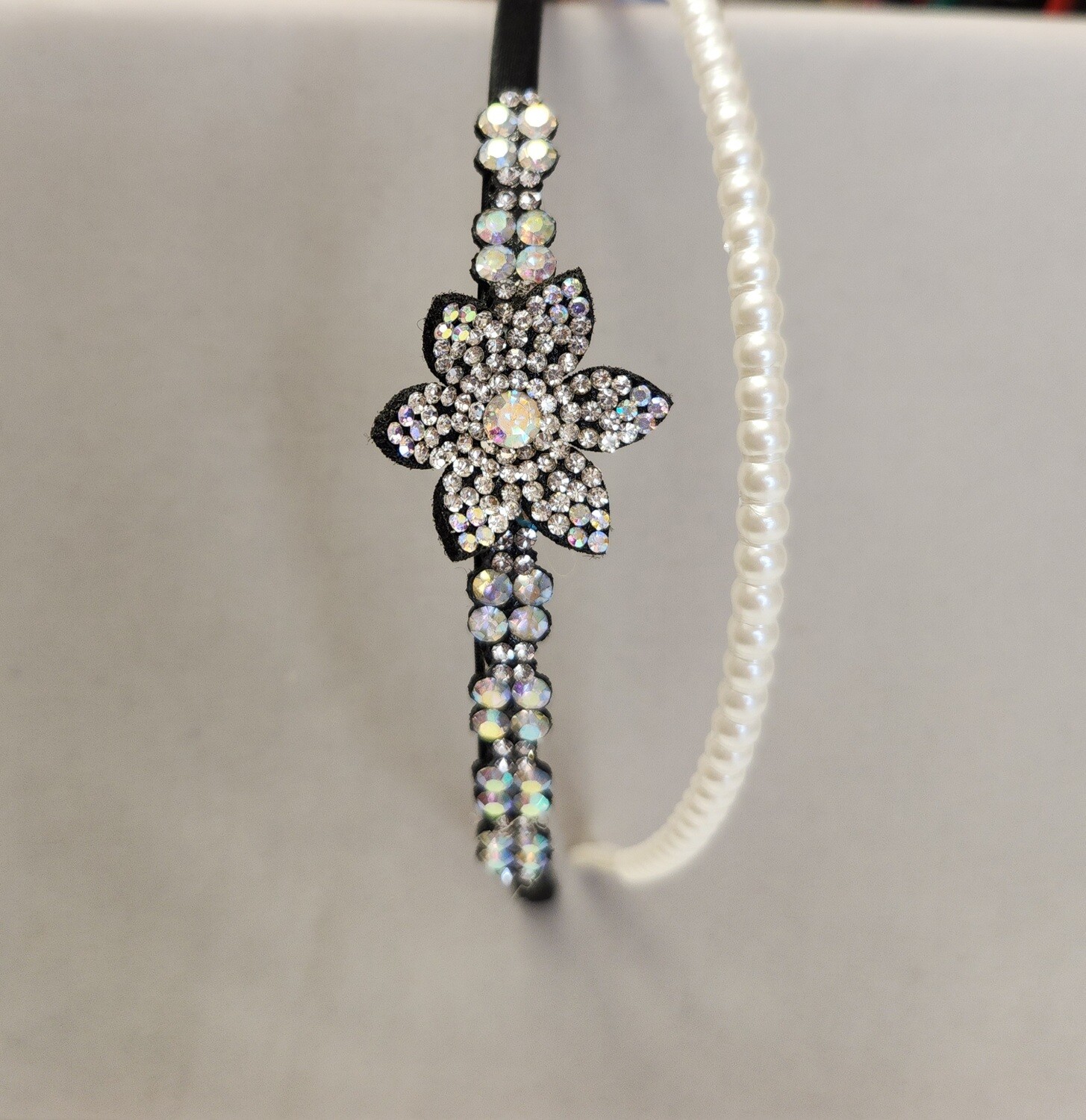 HR-3607   Fashion Rhinestone Headband, Color: White