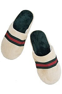 Trendy Stripe Indoor Slippers, Color: Beige, Size: 5-6
