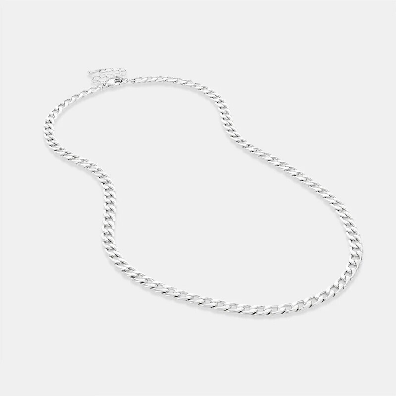 KNK084   Curb Chain   Silver