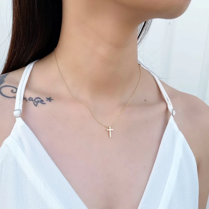 825NK910   Solid Cross Necklace   