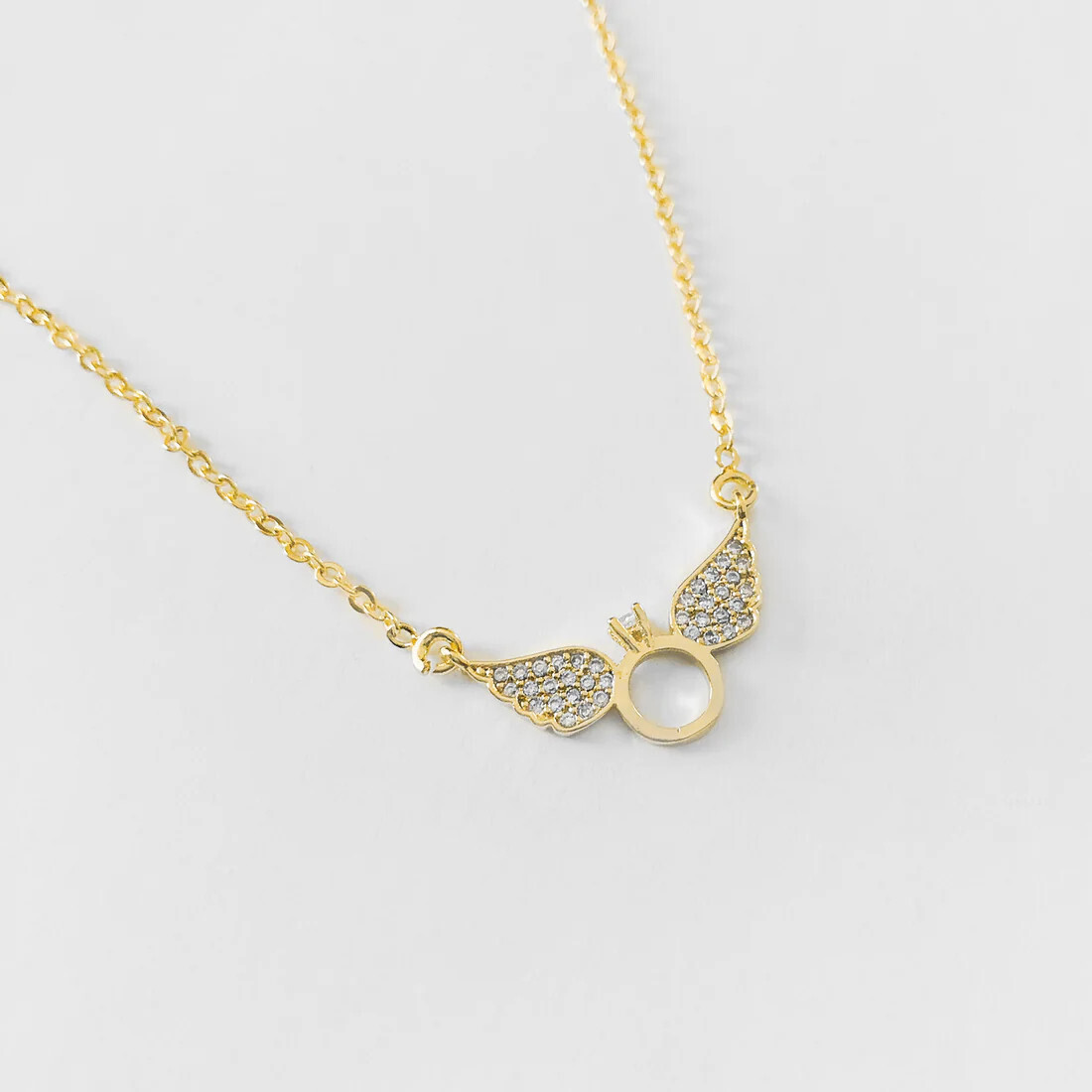 CC104   Wings Necklace, Color: Gold