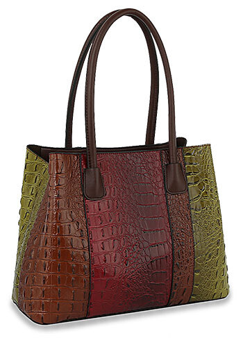 DSF-0664   Colorful Embossed Tote Handbag, Color: MT3