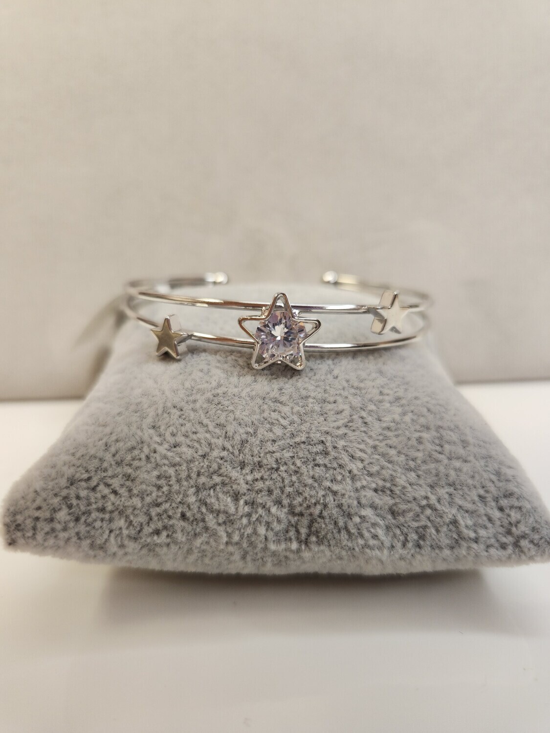 Cuff Bracelet   Silver   3 stars