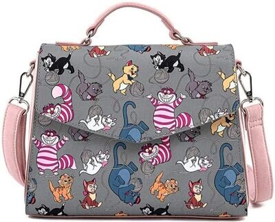 Loungefly Disney Cats Faux Leather Womens Crossbody Bag