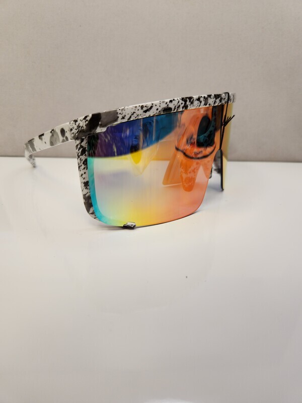 P30416   Paint Splatter Shield Sunglasses