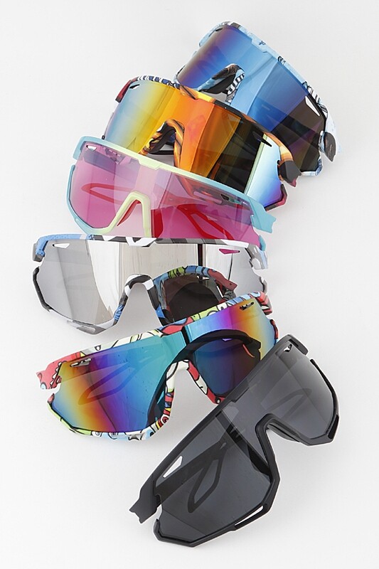 BP0193   Multi Art Shield Sunglasses