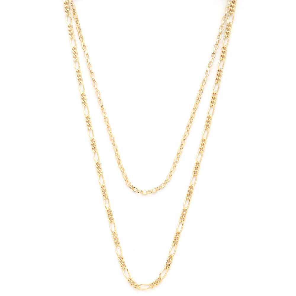 N-39137   Sodajo Figaro Link Layered Necklace