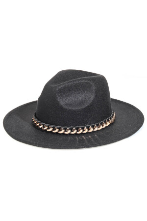 MMT8120   Chain Link Trim Fedora Hat   