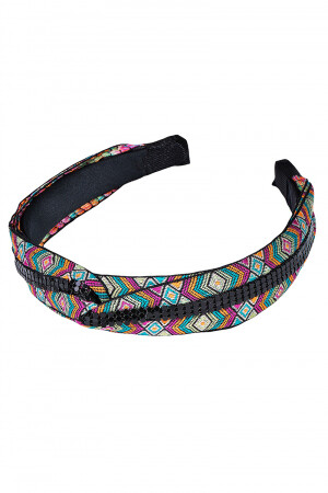 MMH8376   Multi Flat Bead Chain Twist Headband